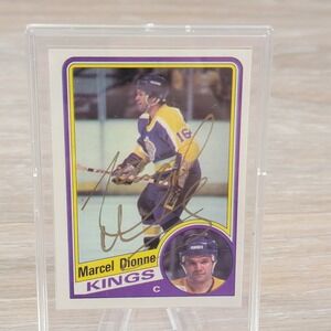 Marcel Dionne Signed 1984 O Pee Chee NHL Hockey Card Los Angeles Kings Autograph